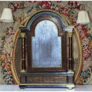 Psyche Mirror, In Ebony And Boulle Marquetry, Napoleon III Period