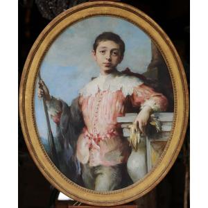 19th Century French School, Portrait Of Young Man In 17th Century Costume