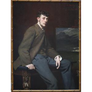 E. Michel, French School Of The 19th Century, Self-portrait Of The Painter