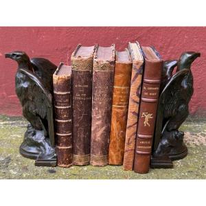 Max Peinlich XX For Tiffany Pair Of Eagles Forming Bookends.