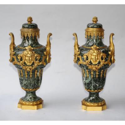 Pair Of Vases Cutlery Regency Style Circa 1880