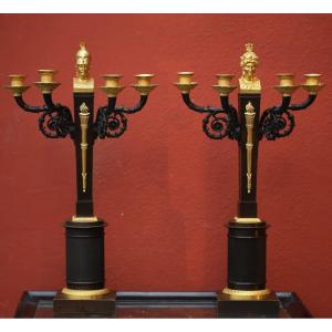 Pair Of Empire Candelabra.