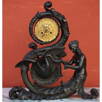 Charles X Period Clock, Leda And The Swan