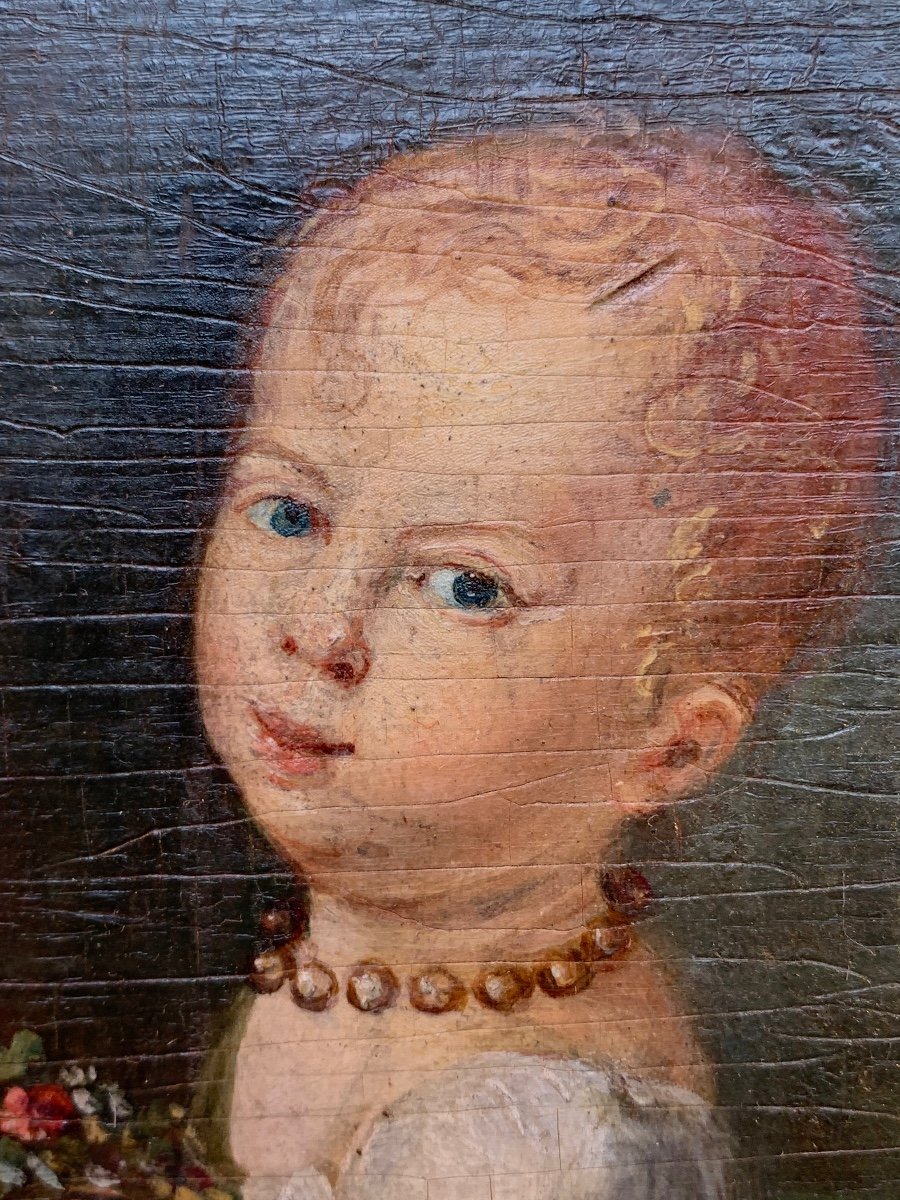 Portrait Of A Child With A Pearl Necklace-photo-3