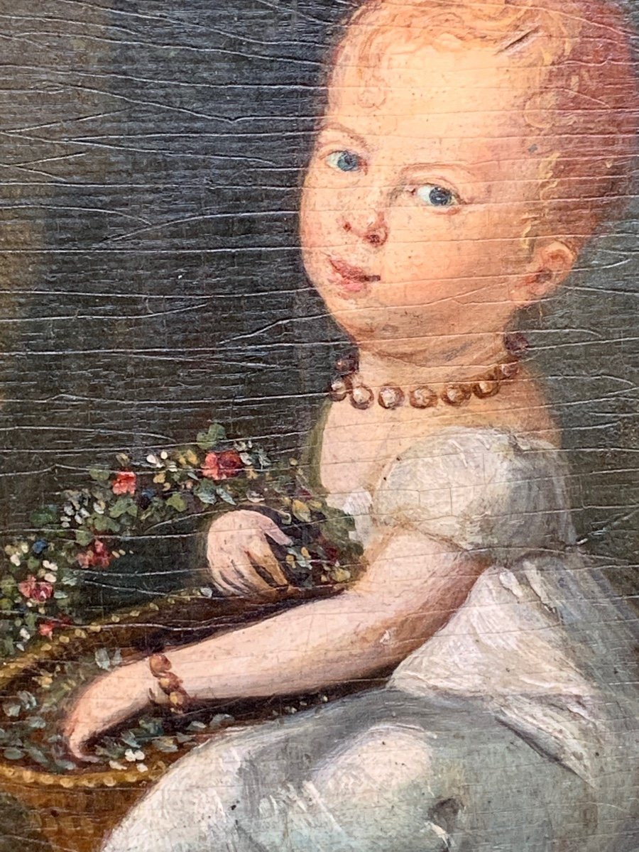 Portrait Of A Child With A Pearl Necklace-photo-2