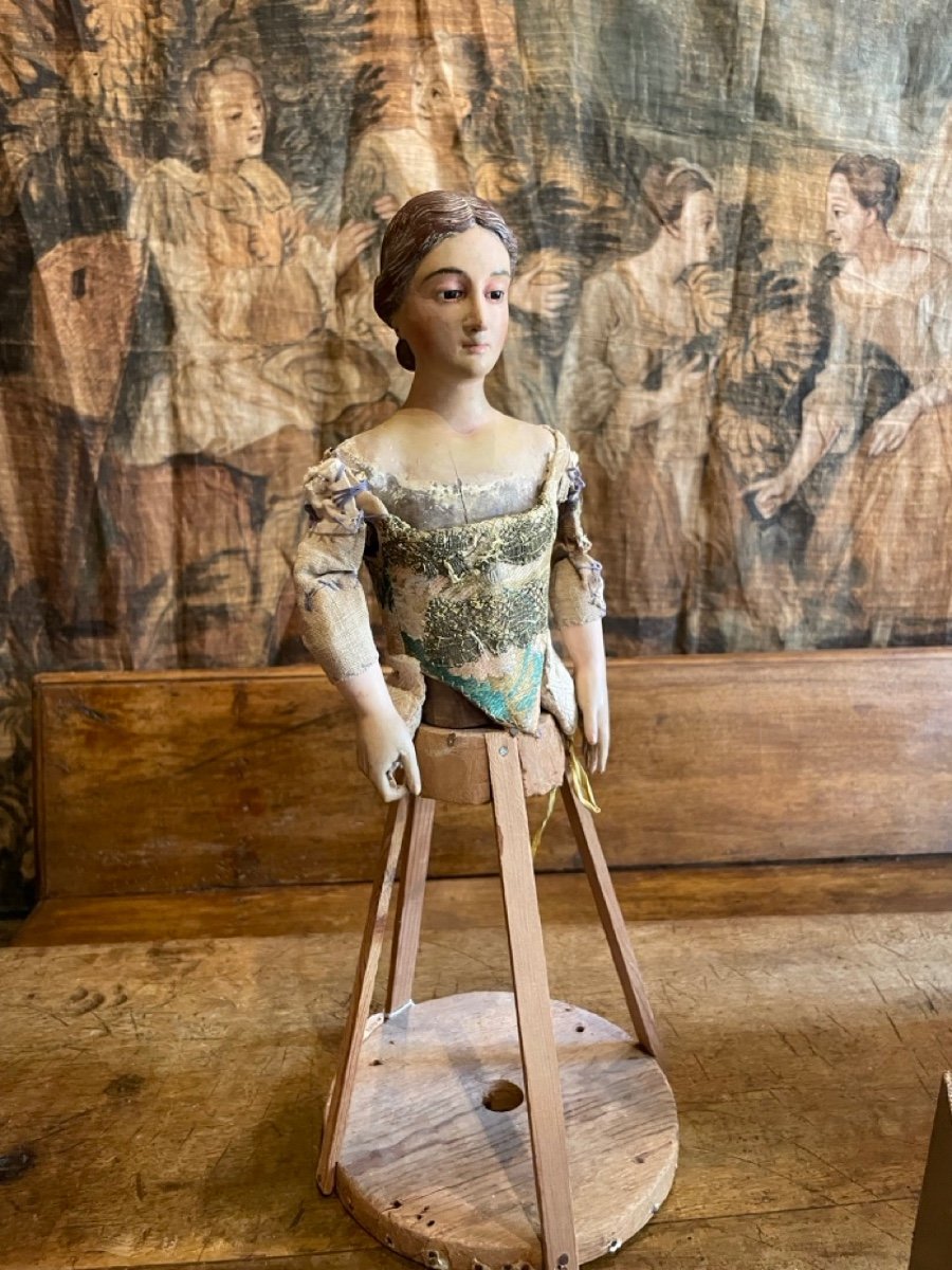 "Cap i pota" italienne en bois sculptée ou mannequin de procession-photo-2