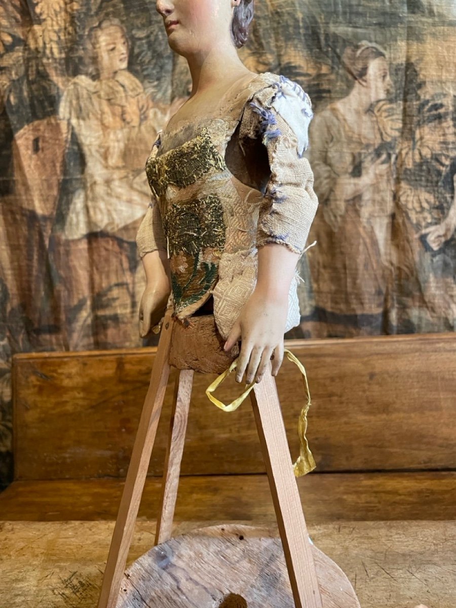 "Cap i pota" italienne en bois sculptée ou mannequin de procession-photo-1