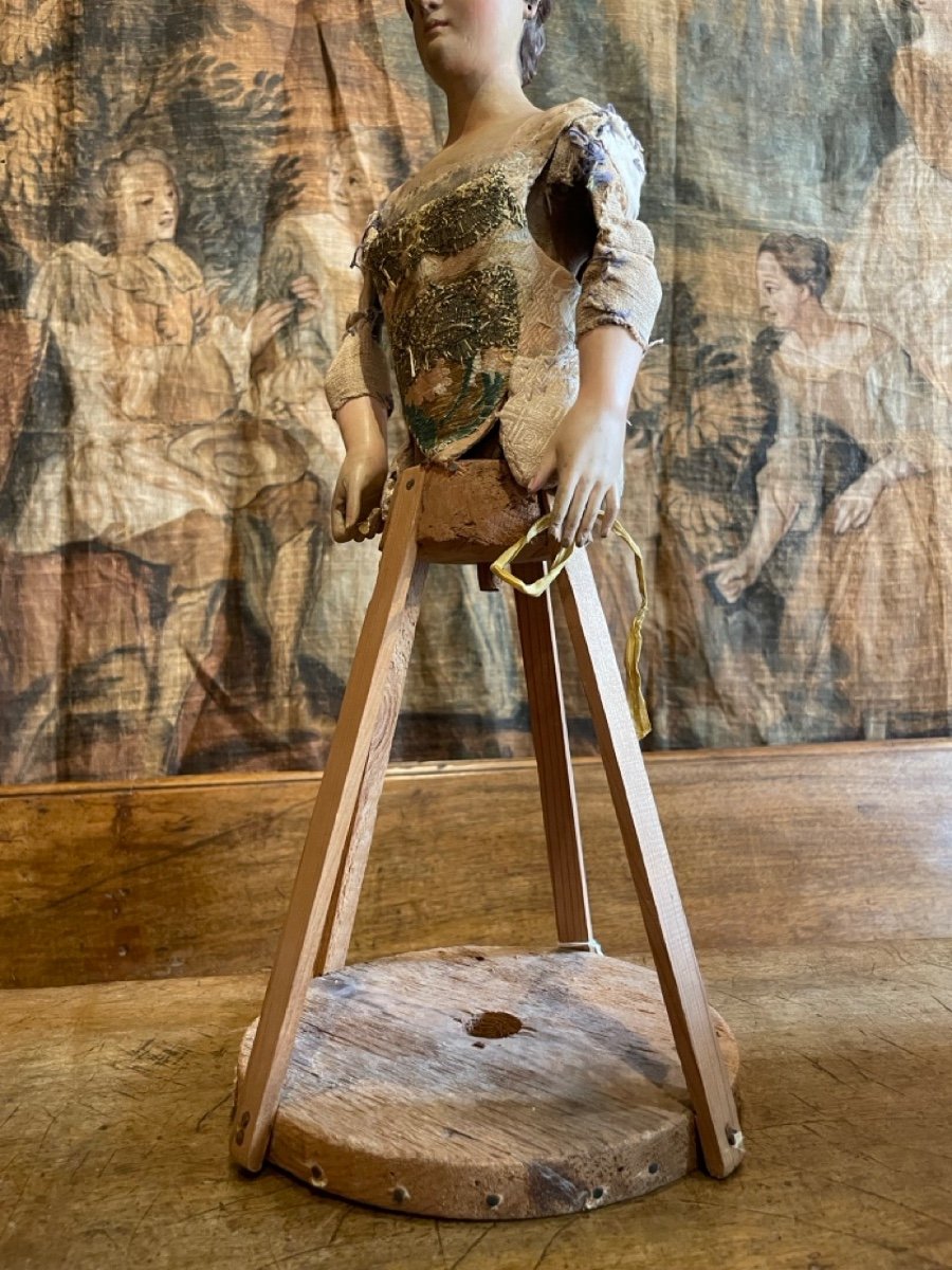 "Cap i pota" italienne en bois sculptée ou mannequin de procession-photo-3
