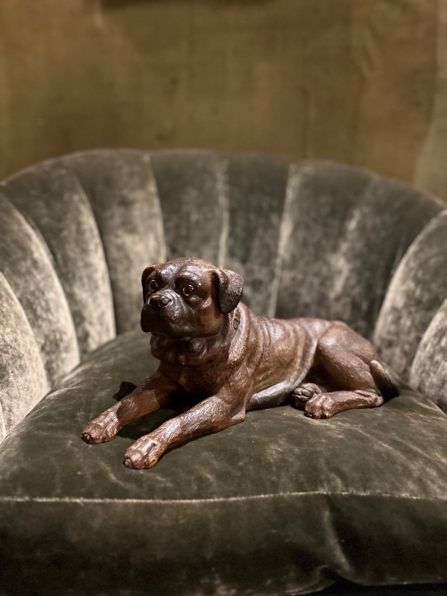 Terracotta Dog, Bavent Pottery-photo-3