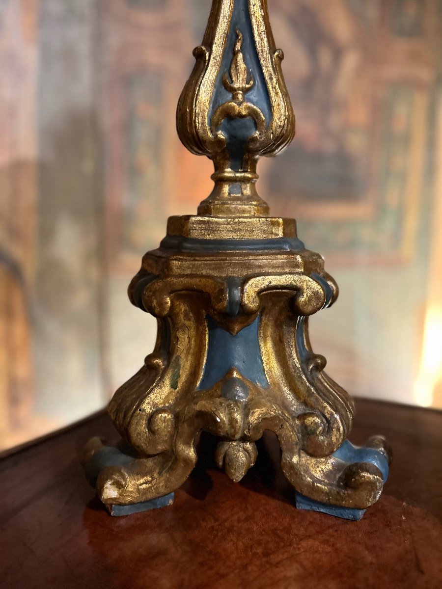 Pair Of Candlesticks, 18th Century, Italian-photo-3