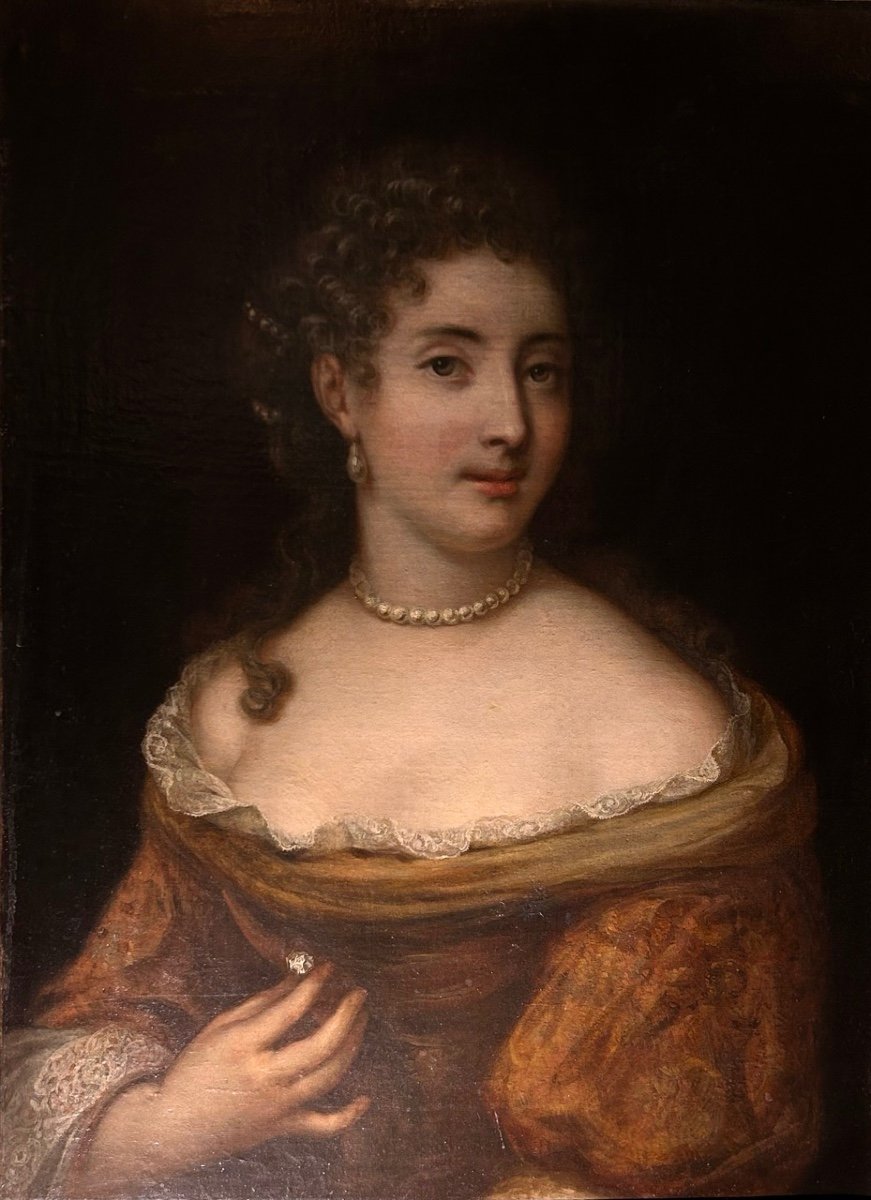 "portrait Of  Lady With A Diamond", Regency Period-photo-2