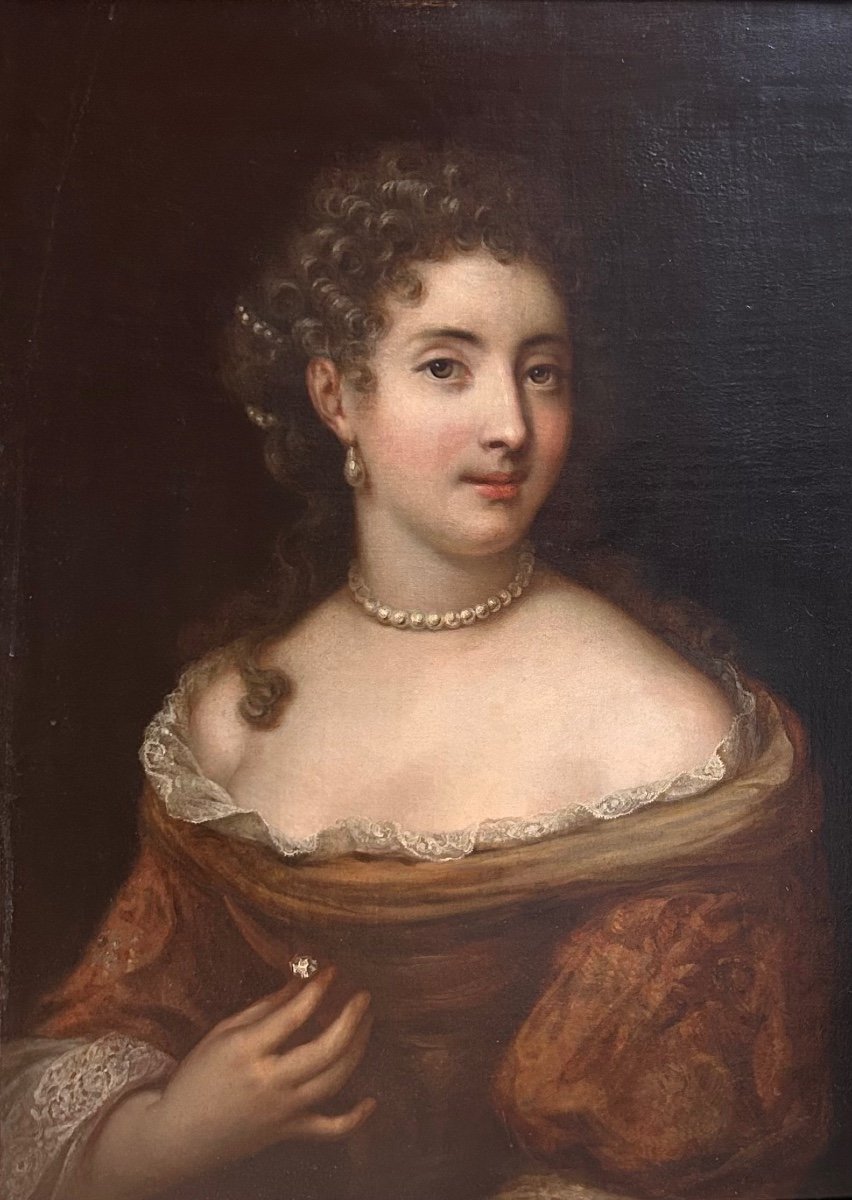 "portrait Of  Lady With A Diamond", Regency Period-photo-7