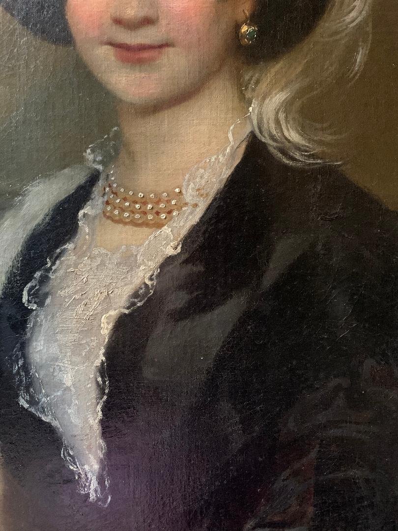 "Portrait d'une femme au manteau d'hermine, XIX siècle"-photo-1