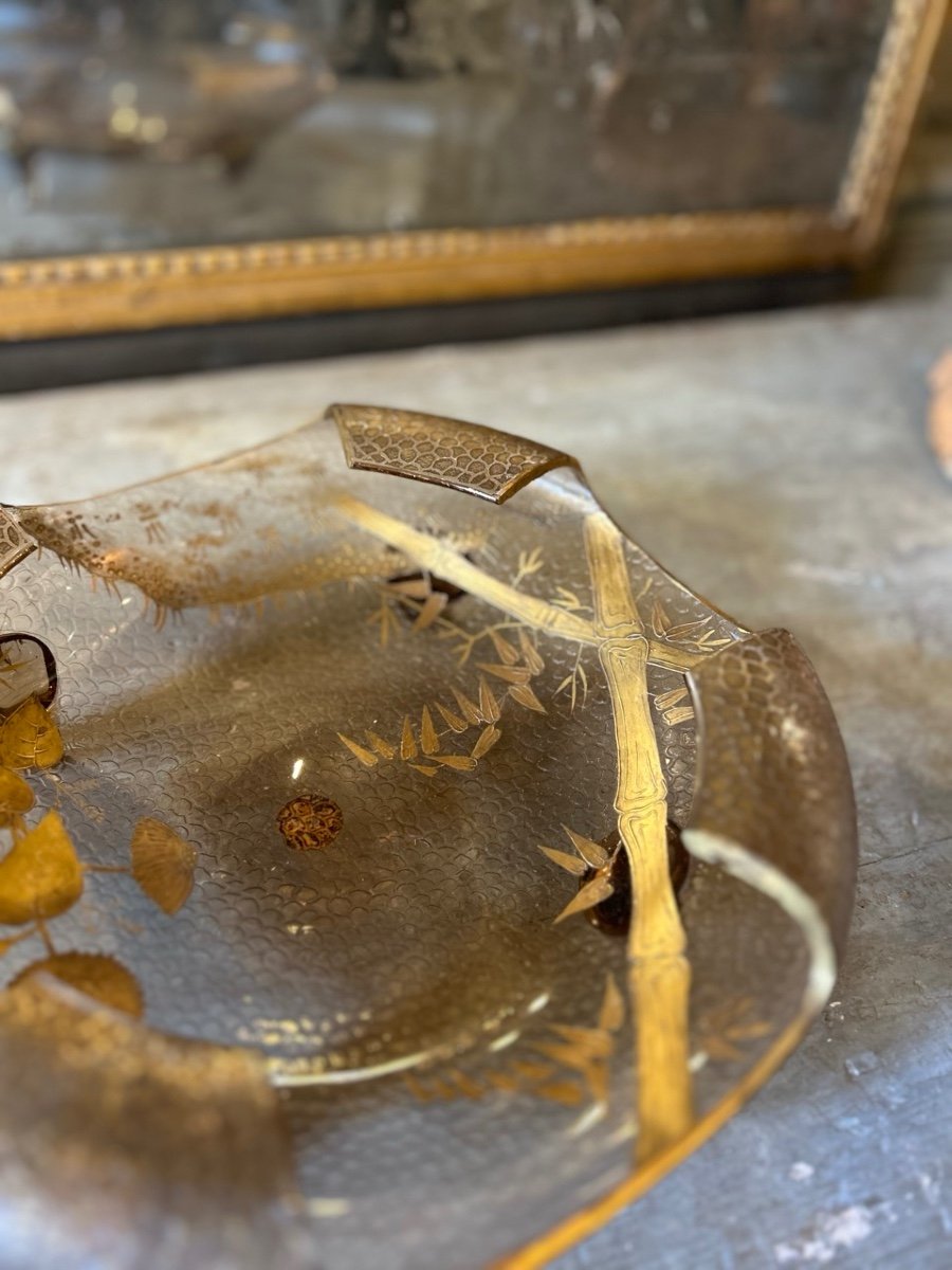 Vide-poche en verre décoré de chinoiseries, art nouveau, vers 1900-photo-4