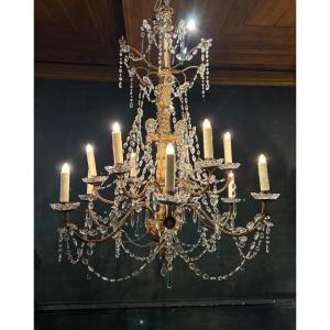 Large Genoese Chandelier, 19th Century