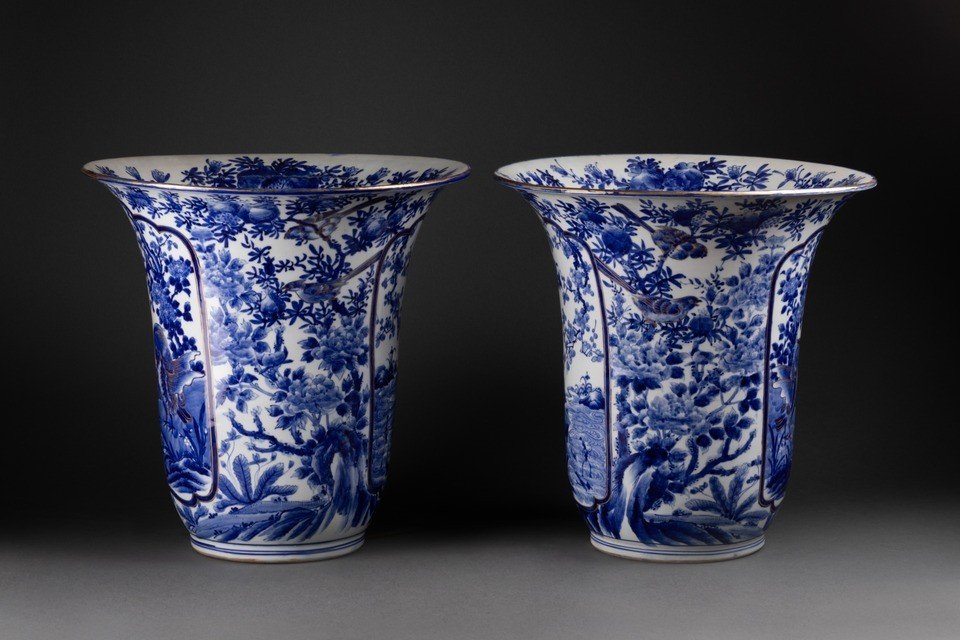 A Pair Of Japanese Porcelain Planters, 19th Century-photo-4