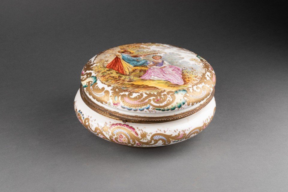 Porcelain Box, 19th Century, France-photo-2