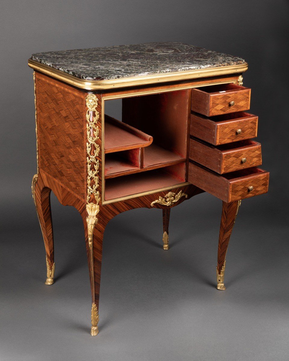 Cabinet Decorated With Gilt Bronze Napoleon III, 19th Century, Paris, France-photo-1