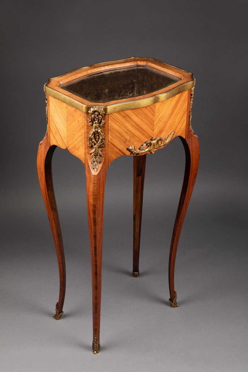 Small Rosewood Table, Napoleon III, Louis XV Style, 19th Century-photo-2