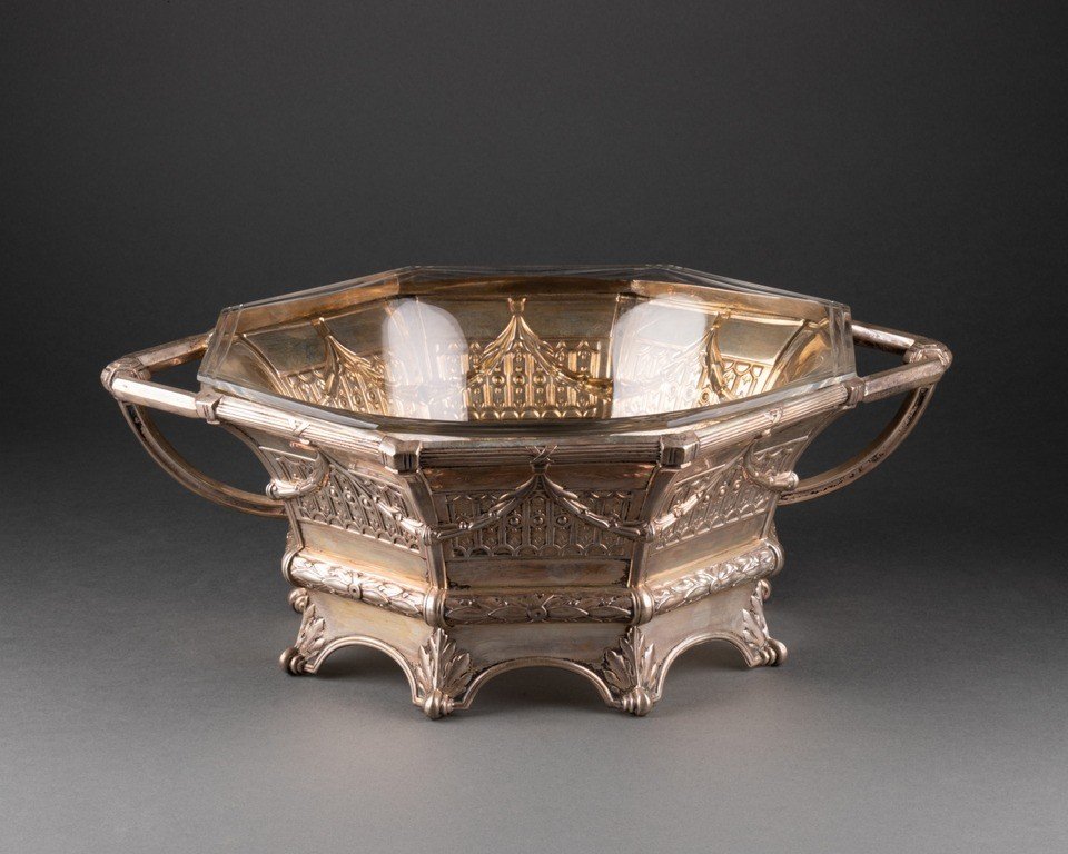 Louis Vxi Style Silver And Crystal Cup, France