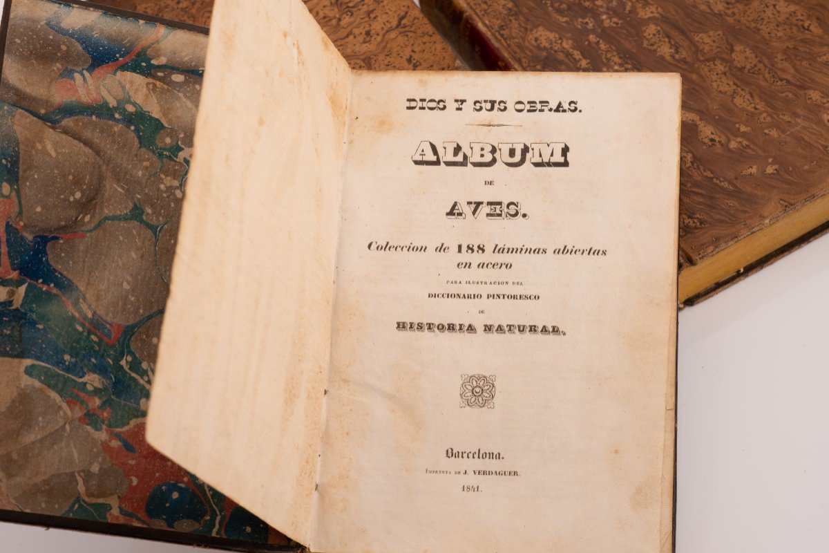 Three Volumes, God And His Works (...). Barcelona, J. Verdaguer, 1843 And 1841.-photo-3