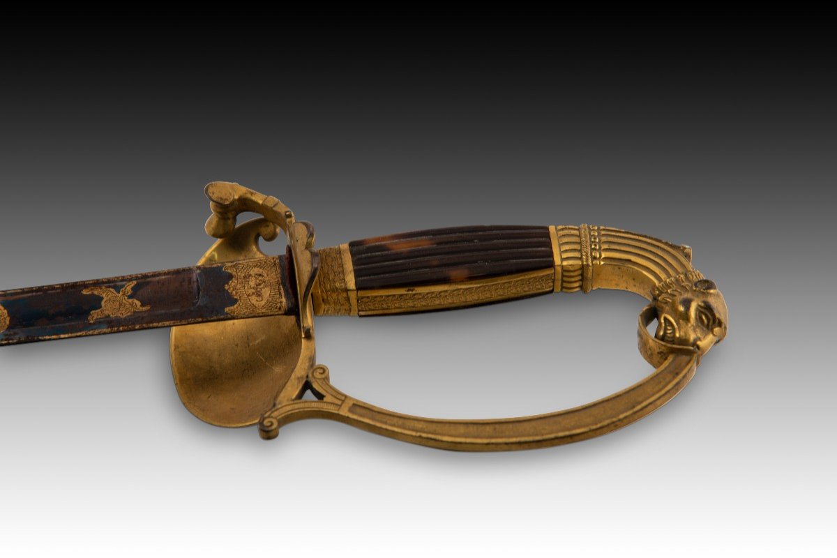 Officer's Belt Saber, Ceremonial Saber Or Officer's Saber. Solingen, Germany, 19th Century-photo-4