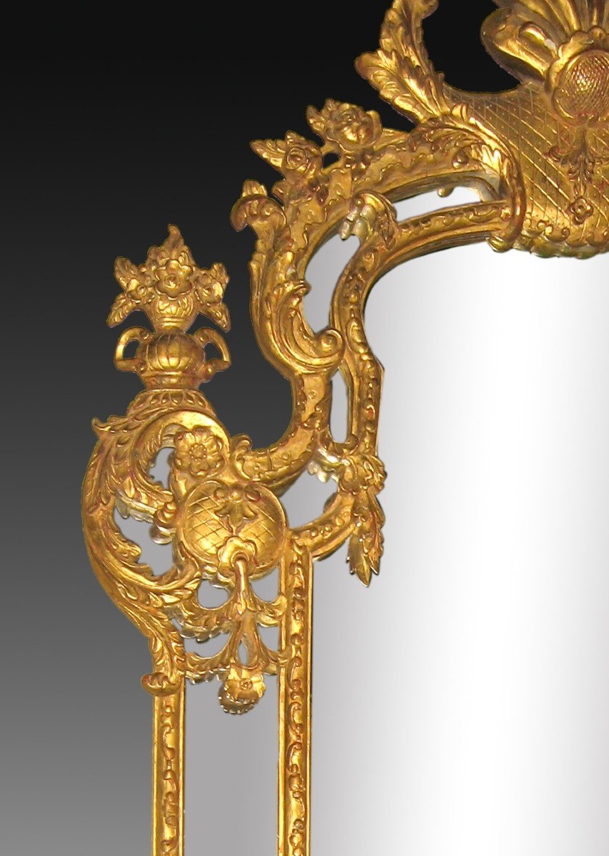 Golden Cornucopia Mirror, 20th Century.-photo-2