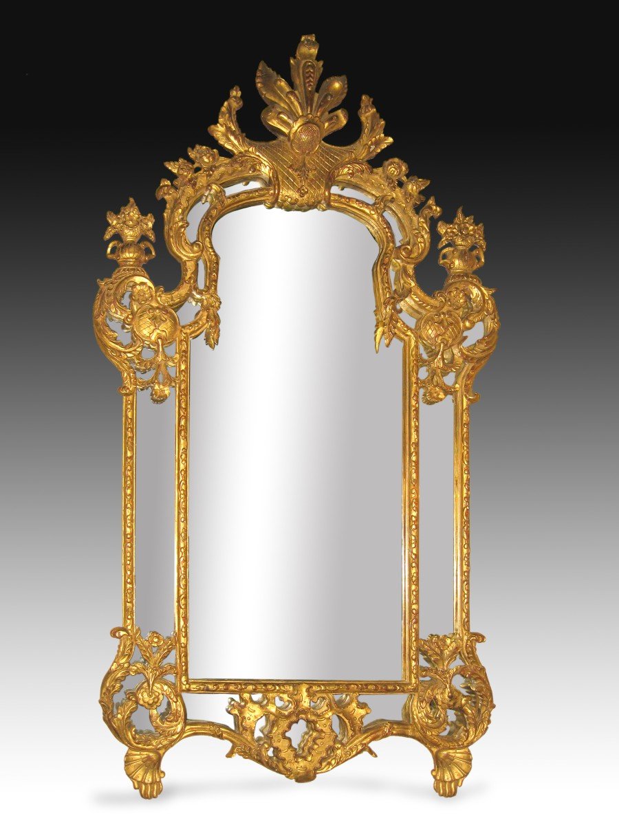 Golden Cornucopia Mirror, 20th Century.