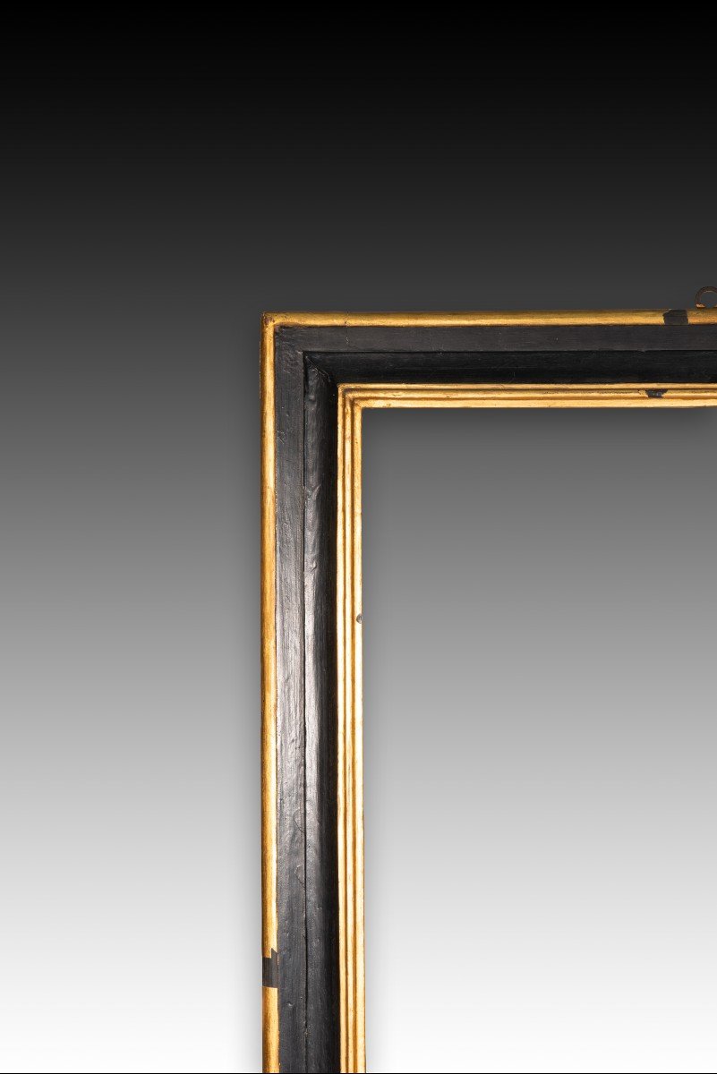 Frame. Carved, Polychrome And Gilded Wood. 18th Century.  -photo-2