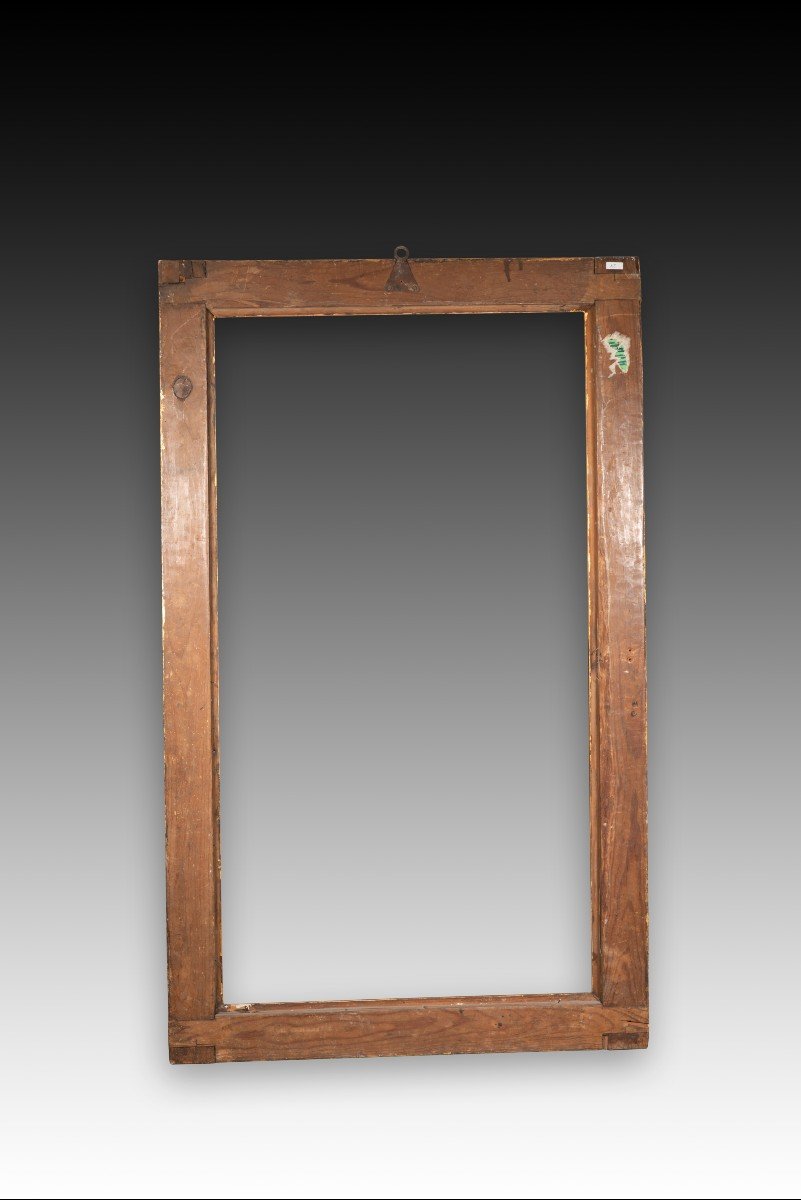 Frame. Carved, Polychrome And Gilded Wood. 18th Century.  -photo-4