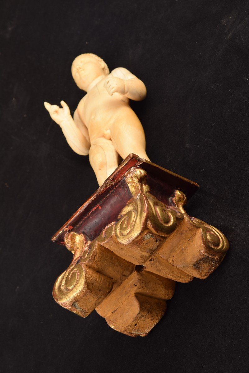 Child Jesus. Ivory And Polychrome Wood. 18th Century.-photo-7