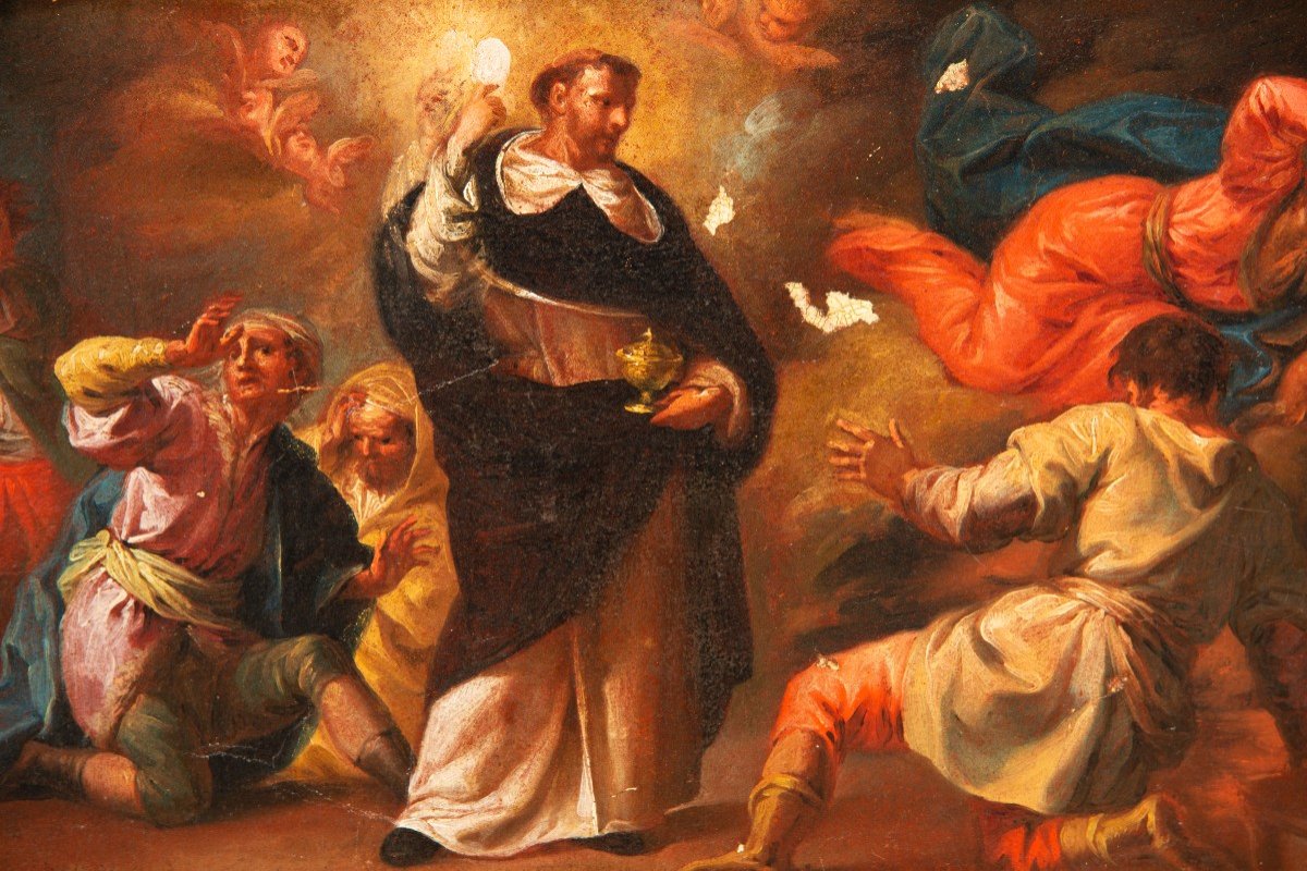 Saint Dominic. Oil On Canvas. Spanish School, 18th Century. -photo-2