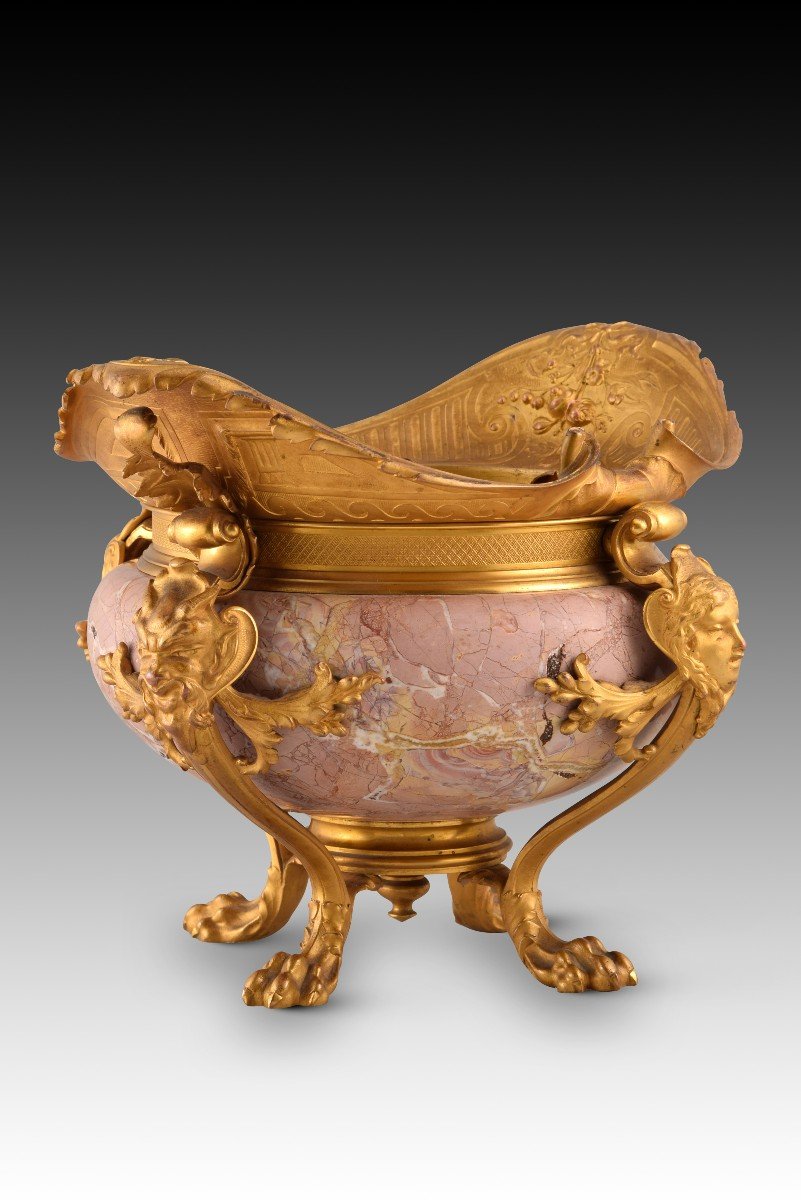 Centerpiece. Gilt Bronze, Marble. France, Late 19th Century -photo-3