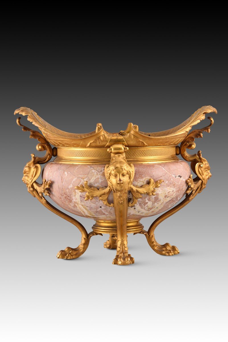 Centerpiece. Gilt Bronze, Marble. France, Late 19th Century -photo-1