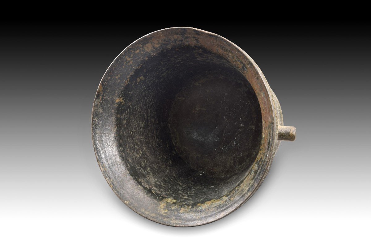 Mortar With Inscriptions. Bronze. Spain, 1823.  -photo-1