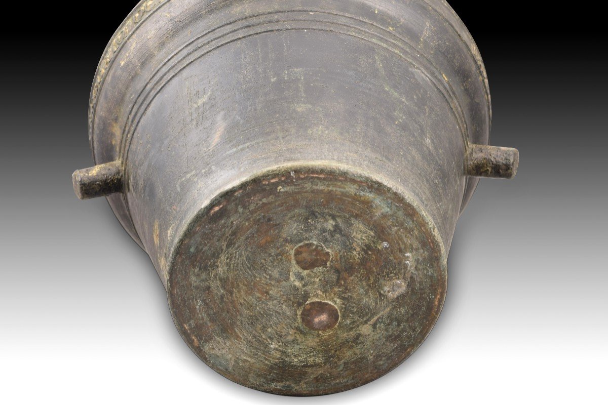 Mortar With Inscriptions. Bronze. Spain, 1823.  -photo-2