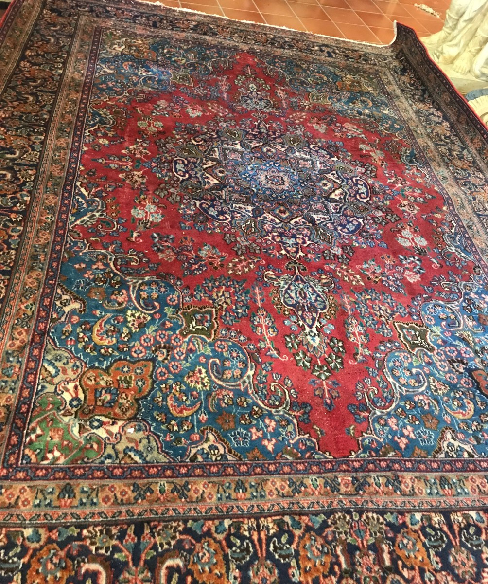 Tapis Oriental. Noué à La Main. 