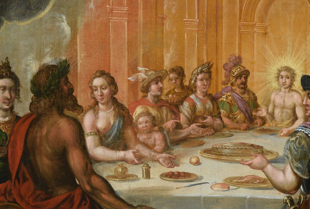 Cercle De Corte, Juan De La . Le mariage de Thétis et de Pélée. Huile sur toile.-photo-2