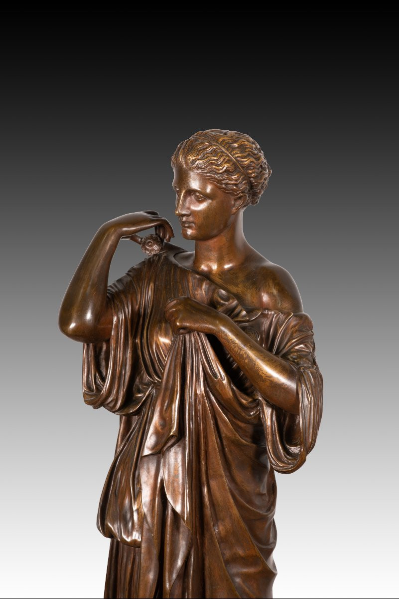  Diana Of Gabies. Bronze, Marble. Raingo Brothers, France, Circa The Second Half Of The 19th Century.-photo-5