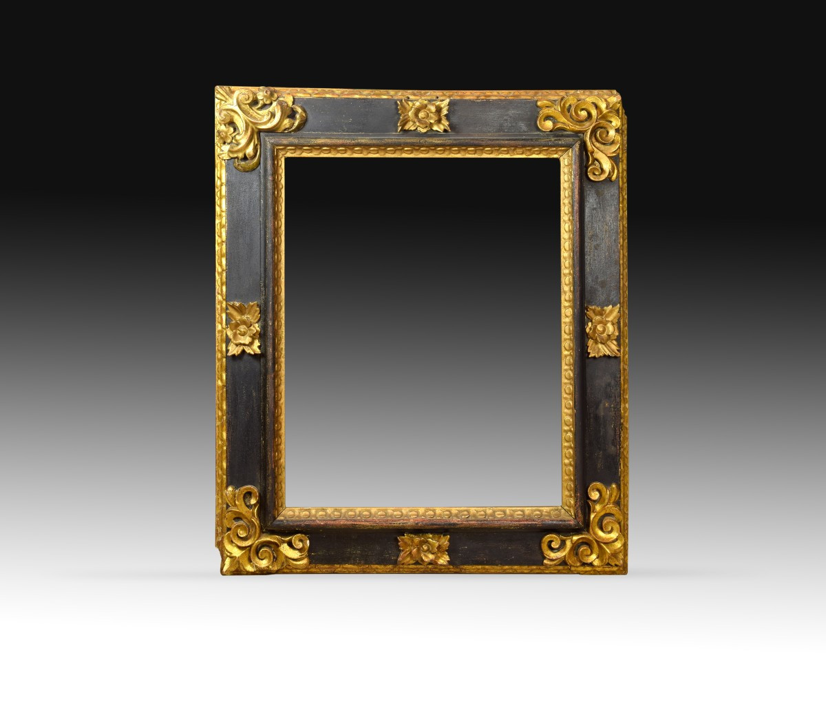 Frame. Carved And Polychrome Wood. 17th Century.  