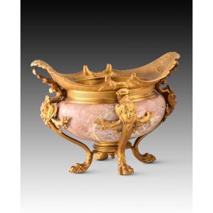 Centerpiece. Gilt Bronze, Marble. France, Late 19th Century 