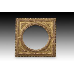 Frame. Carved And Gilded Wood. 17th Century.  