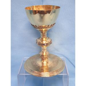 A Silver Gilt Chalice. Germany, Late 19th Early 20th Century, Silversmith F.h. Lange