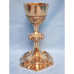 A  Neo-gothic Silver And Enamel Chalice. France Late 19th Early 20th Century