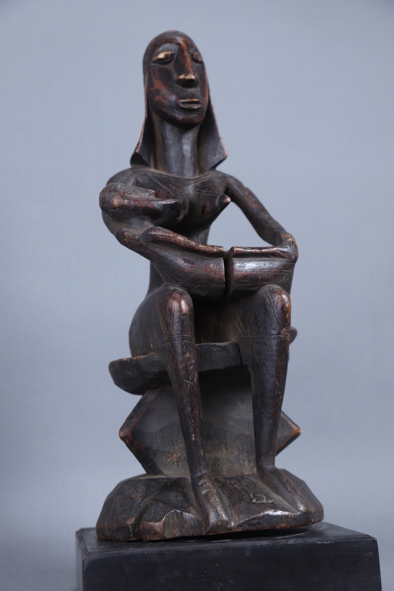 Sculpture De Figure De Maternité Bambara - Mali -photo-2