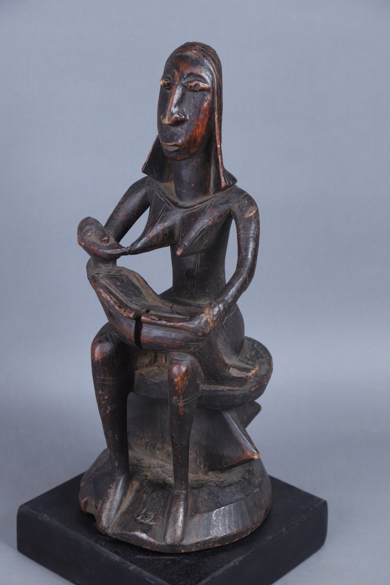 Sculpture De Figure De Maternité Bambara - Mali -photo-3