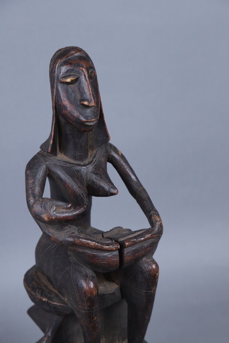 Sculpture De Figure De Maternité Bambara - Mali -photo-2