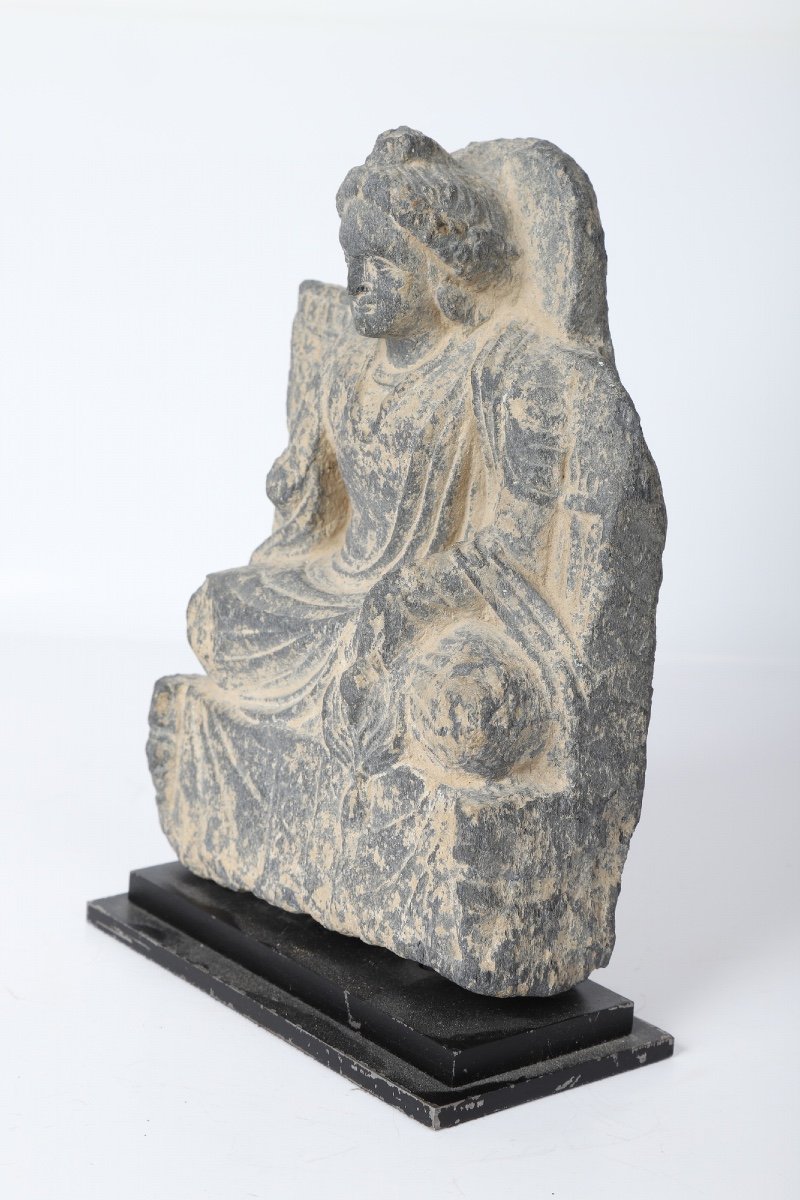 Gandhara Sculpture Of Buddha In Bûmisparsha Mudra - Pakistan-photo-2