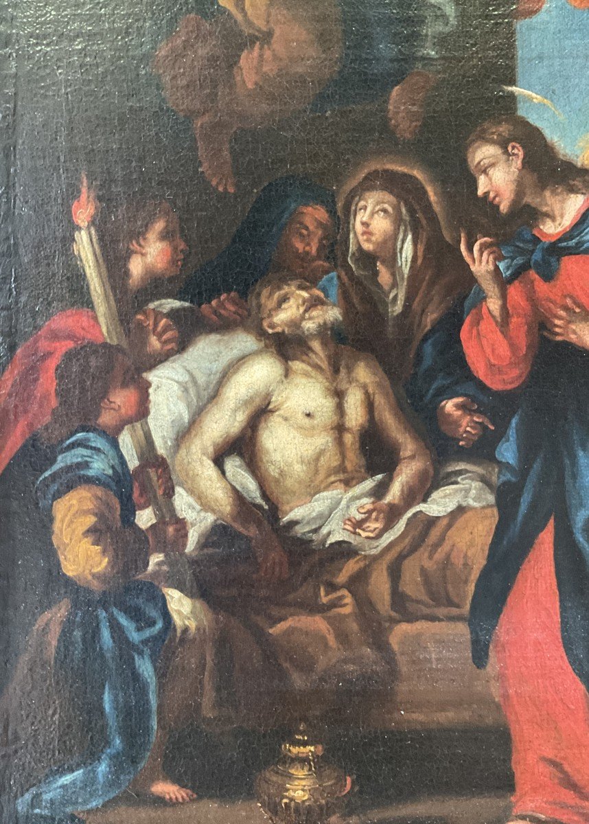 Gaspare Diziani (school Of), The Death Of St. Joseph, Oil On Canvas-photo-3