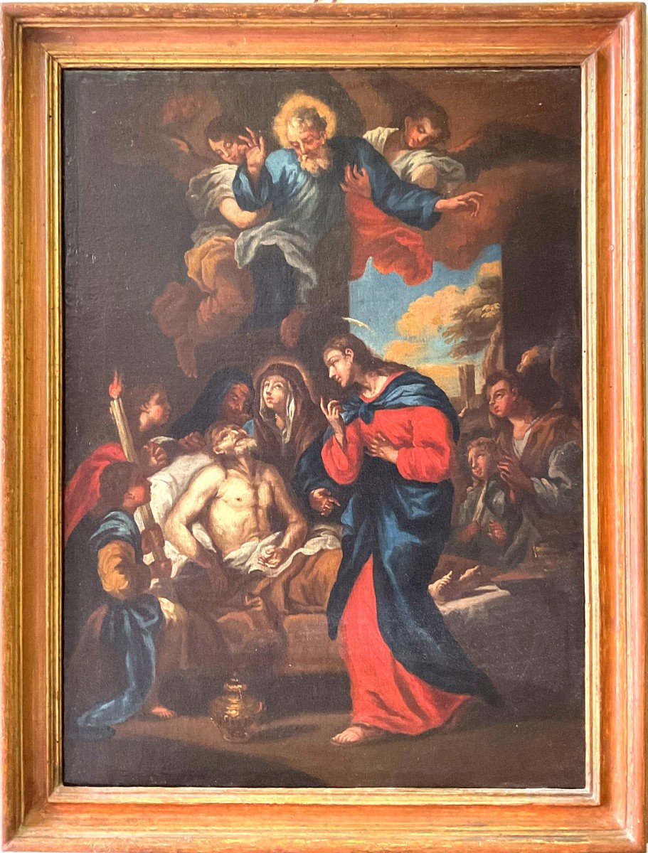 Gaspare Diziani (school Of), The Death Of St. Joseph, Oil On Canvas